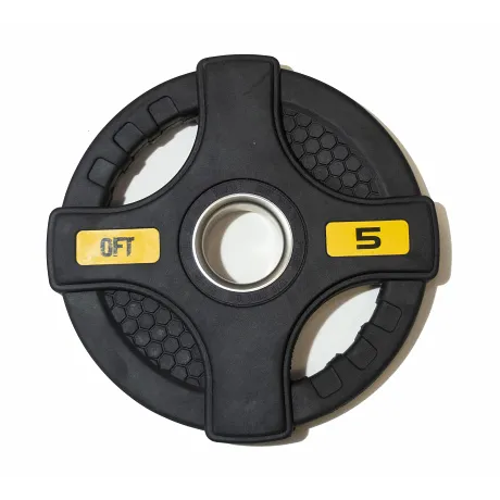 Штанга олимпийская OriginalFitTools 180 кг (диски с двумя хватами, черный гриф) - Фото 5