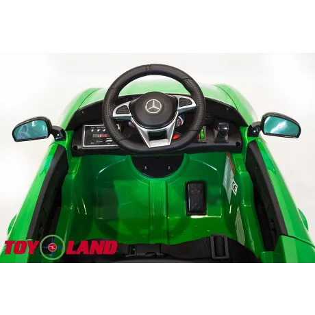 Электромобиль ToyLand Mercedes-Benz GTR зеленый - Фото 7