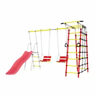 Дачный комплекс Богатырь Плюс 2 + ЦЕПНЫЕ качели Romana R 103.12.05 NEW (белый,красный,желтый)