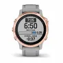 Часы Garmin FENIX 6S Sapphire розовое золото с серым ремешком - Фото 5