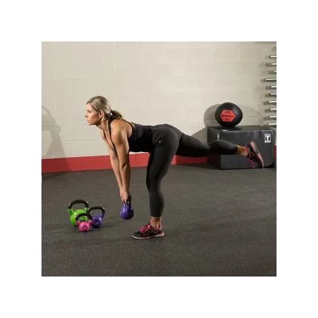 Набор гирь Body Solid 56,6 кг (125LB) цветных обрезиненных - Фото 11