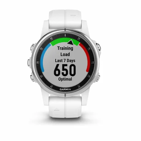 GPS-часы Garmin FENIX 5S PLUS SAPPHIRE белые с белым ремешком - Фото 6