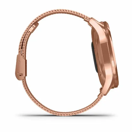 Смарт-часы Garmin VIVOMOVE LUXE розовое золото PVD 18K с ремешком "миланская петля" - Фото 5