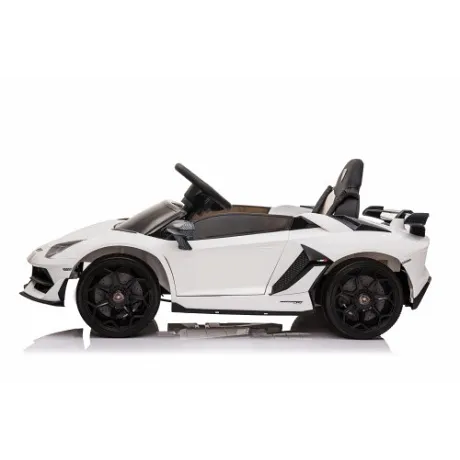 Детский электромобиль RiverToys Lamborghini Aventador SVJ (A333MP) белый - Фото 4