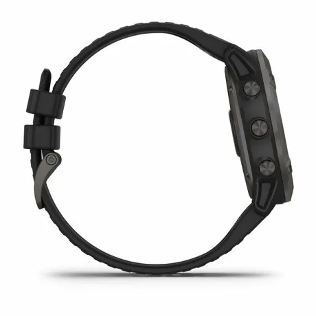 Часы Garmin FENIX 6X Pro Solar титановый серый DLC с черным ремешком - Фото 8