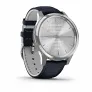 Смарт-часы Garmin VIVOMOVE LUXE серебристый с итальянским кожаным темно-синим ремешком - Фото 6