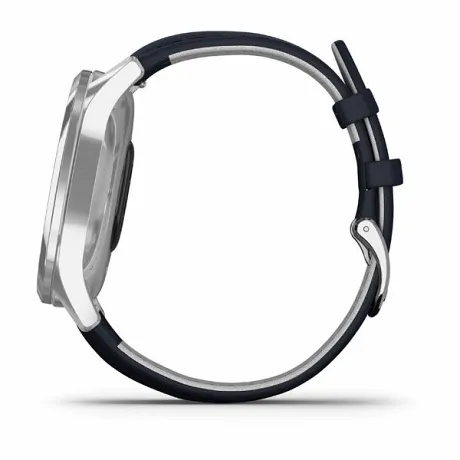 Смарт-часы Garmin VIVOMOVE LUXE серебристый с итальянским кожаным темно-синим ремешком - Фото 7