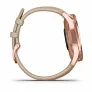 Смарт-часы Garmin VIVOMOVE LUXE розовое золото PVD 18K со светло-песочным ремешком из итальянской кожи - Фото 3