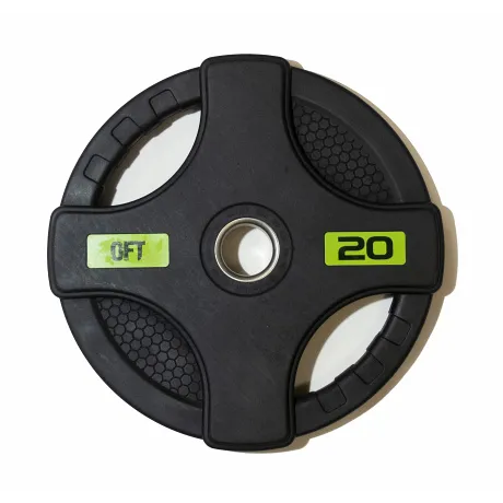 Штанга олимпийская OriginalFitTools 180 кг (диски с двумя хватами, черный гриф) - Фото 8