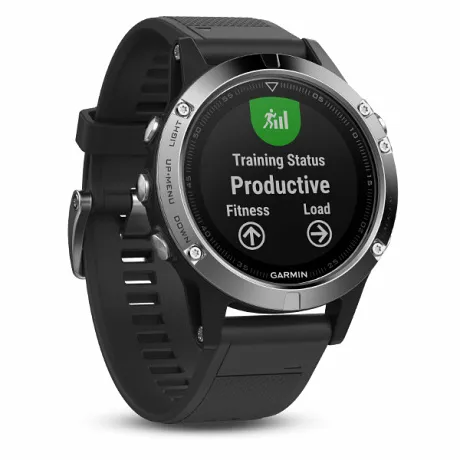 Часы Garmin FENIX 5 серебристые с черным ремешком - Фото 5