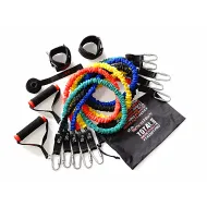 Набор эспандеров трубчатых в защитных чехлах OriginalFitTools (5 шт.) и аксессуаров в сумке