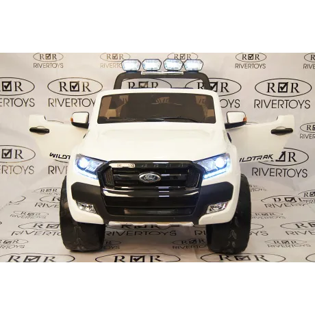 Электромобиль RiverToys NEW FORD RANGER 4WD (белый) - Фото 4
