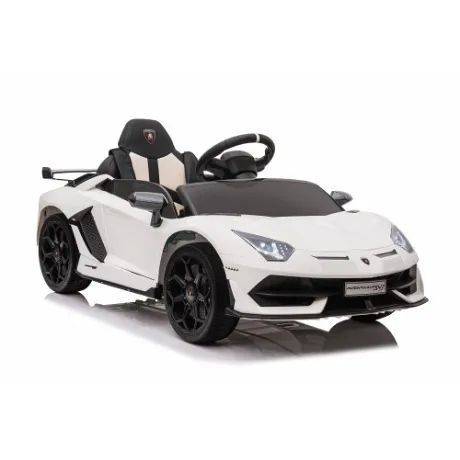 Детский электромобиль RiverToys Lamborghini Aventador SVJ (A333MP) белый - Фото 8